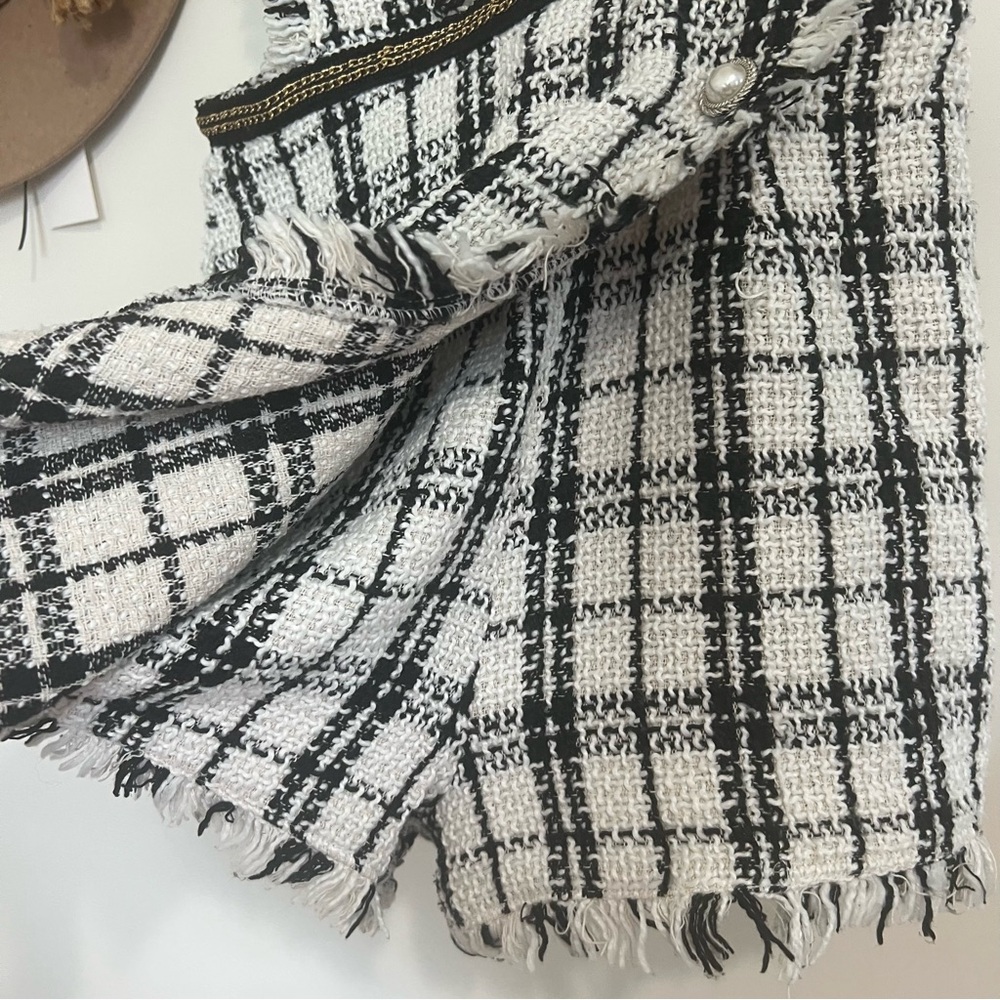 Glamaker Black and White Plaid Romper - Picture 8 of 15